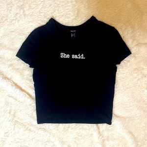 Forever 21 Black crop top